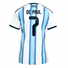 Argentina Rodrigo De Paul #7 Hjemmedrakt Kvinner VM 2026 Kortermet